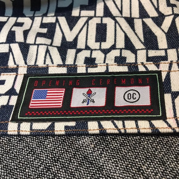 Monogram denim jacket by Opening Ceremony, M, NWT - Picture 4 of 12